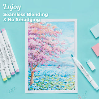 Ohuhu Heavyweight Bleedproof Double-Sided Marker Pad, Spiral-Bound - Kamakou