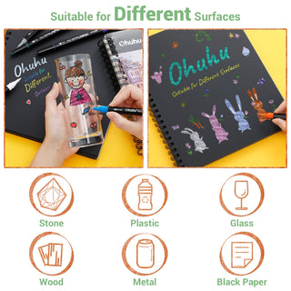 Ohuhu 24 Brush Metallic Markers