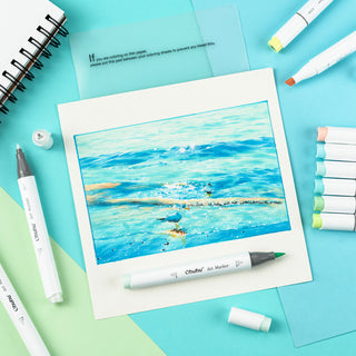 Ohuhu Honolulu 48 Pastel Colors Dual Tips Alcohol Art Markers-Sweetness