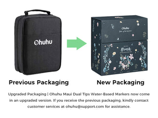 Ohuhu Maui 100 Colors Dual Tips Water Based Art Markers, Brush & Fineliner