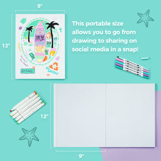 Ohuhu Bleedproof Double-Sided Marker Pad, Glue-Bound