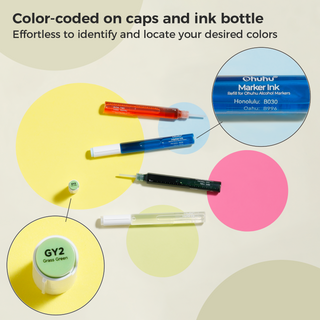 Ohuhu Marker Ink 0 Refill for Alcohol marker