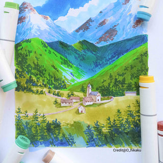 Ohuhu Oahu New 120 Colors Dual Tips Alcohol Art Markers, Fine & Chisel (Mexico Domestic Shipping)