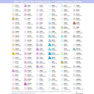 Ohuhu Oahu New 120 Colors Dual Tips Alcohol Art Markers, Fine & Chisel (Mexico Domestic Shipping)