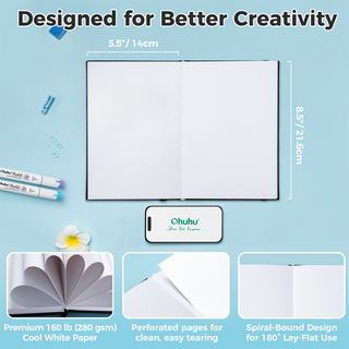 Ohuhu Heavyweight Bleedproof Double-Sided Marker Pad with PU Cover