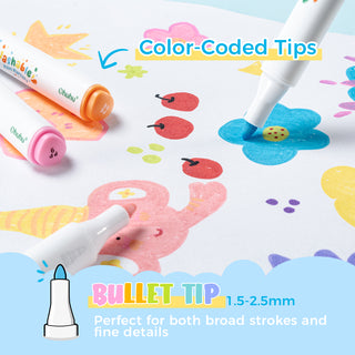 Ohuhu Washable Acrylic Paint Markers for Kids Bullet Tip