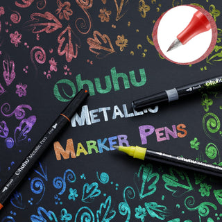 Ohuhu 24 Brush Metallic Markers