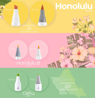 Ohuhu Honolulu 48 Colors Dual Tips Alcohol Art Markers (Mexico Exclusive)