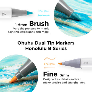 Ohuhu Honolulu Brush Markers - Small Set