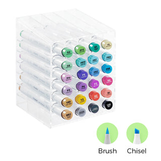 Ohuhu Honolulu 24 Basic Colors Dual Tips Alcohol Art Markers (Mexico Domestic Shipping)