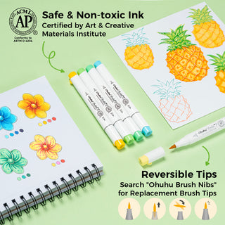Ohuhu Honolulu² 120 Colors Dual Tips Alcohol Art Markers
