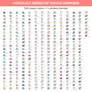 Ohuhu Honolulu 320 Colors Dual Tips Alcohol Art Markers (Mexico Exclusive)