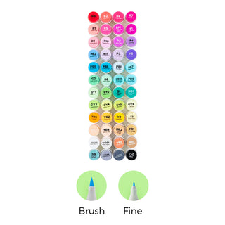 Ohuhu Honolulu 48 Colors Dual Tips Alcohol Art Markers (Mexico Exclusive)