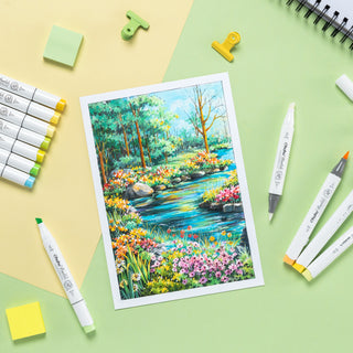 Ohuhu Honolulu 320 Colors Dual Tips Alcohol Art Markers (New Color Codes)
