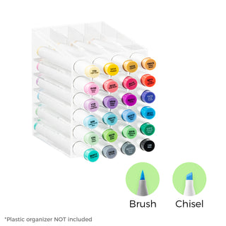 Ohuhu Honolulu 24 Basic Colors Dual Tips Alcohol Art Markers (Mexico Domestic Shipping)