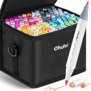 Ohuhu Honolulu 120 Colors Dual Tips Alcohol Art Marker (Mexico Exclusive)