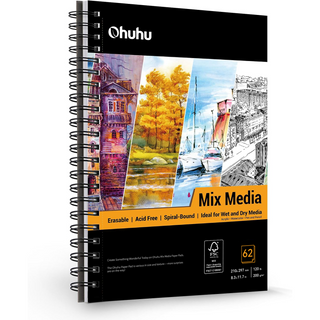 Ohuhu Spiral-Bound Mix Media Pad for Multiple Techniques