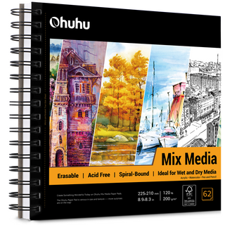 Ohuhu Spiral-Bound Mix Media Pad for Multiple Techniques