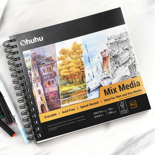 Ohuhu Spiral-Bound Mix Media Pad for Multiple Techniques