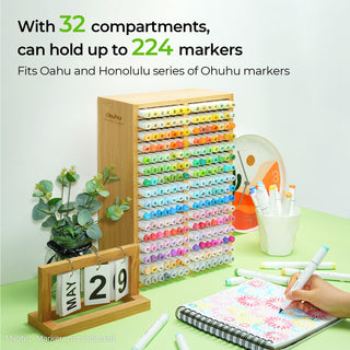 Ohuhu Bamboo Marker Organizer