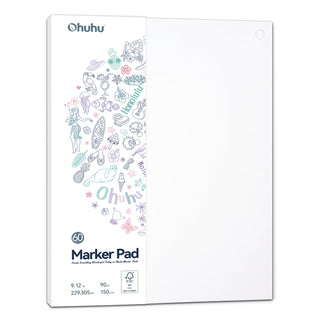 Ohuhu Bleedproof Double-Sided Marker Pad, Glue-Bound (Mexico Domestic Shipping)